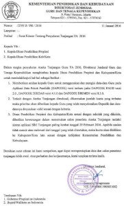 Surat Edaran Dirjen GTK Kemdikbud